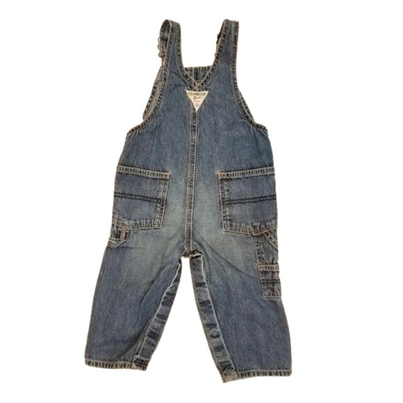 OSHKOSH B'GOSH Vestbak Blue Jean Overalls - Infant Boy's 18 Months - Picture 1 of 6